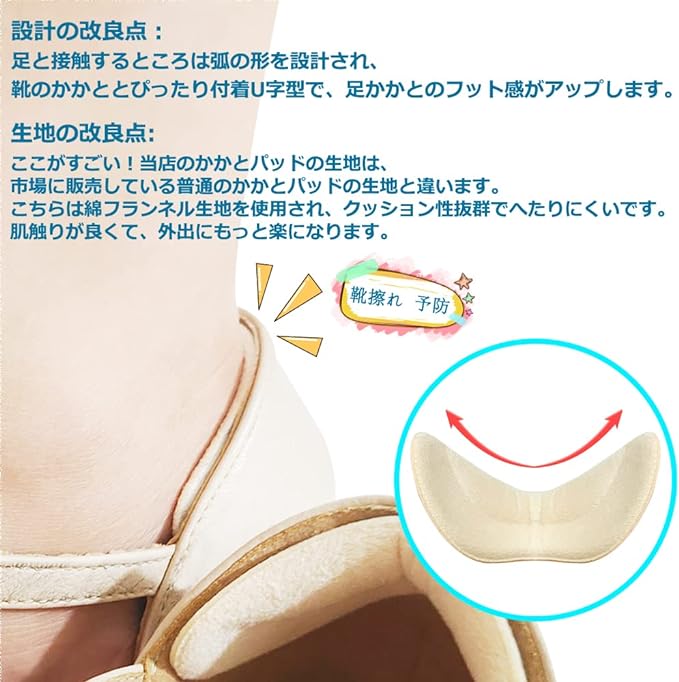 Shoe Slimming Protection, Prevents Shoe Blisting, Prevents Slipping, Heel Pad, Prevents Shoe Slipping, Adjustable Size, Tape, Heel Protection, Goods, Abrasion Resistant, Black, 4 Pairs - NewNest Australia