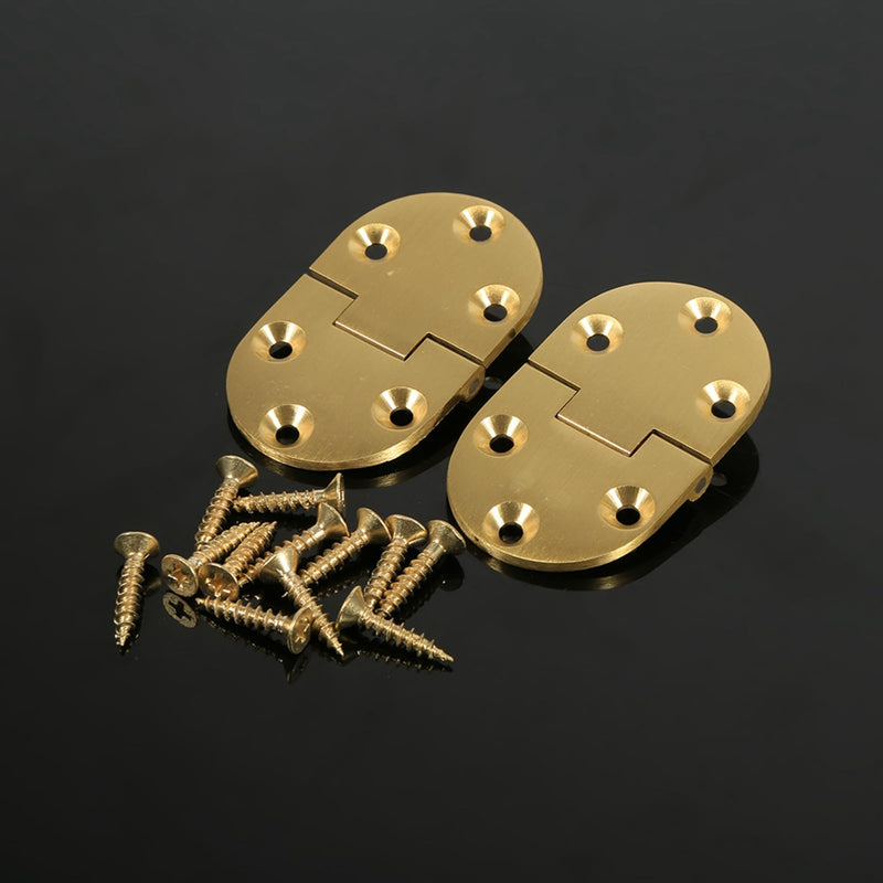 Solid Brass Butler Tray Hinge, 4 PCS Folding Table Hinge, Heavy Duty Drop Front Desk Hinges 90 Degree with Screws 2-1/2"X1-1/2 (4 PCS)