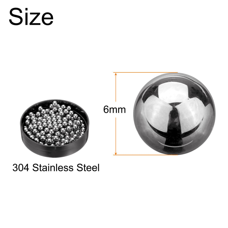 uxcell 200pcs 304 Stainless Steel Bearing Balls 6mm Precision Balls, Mini Solid Bearing Balls 200