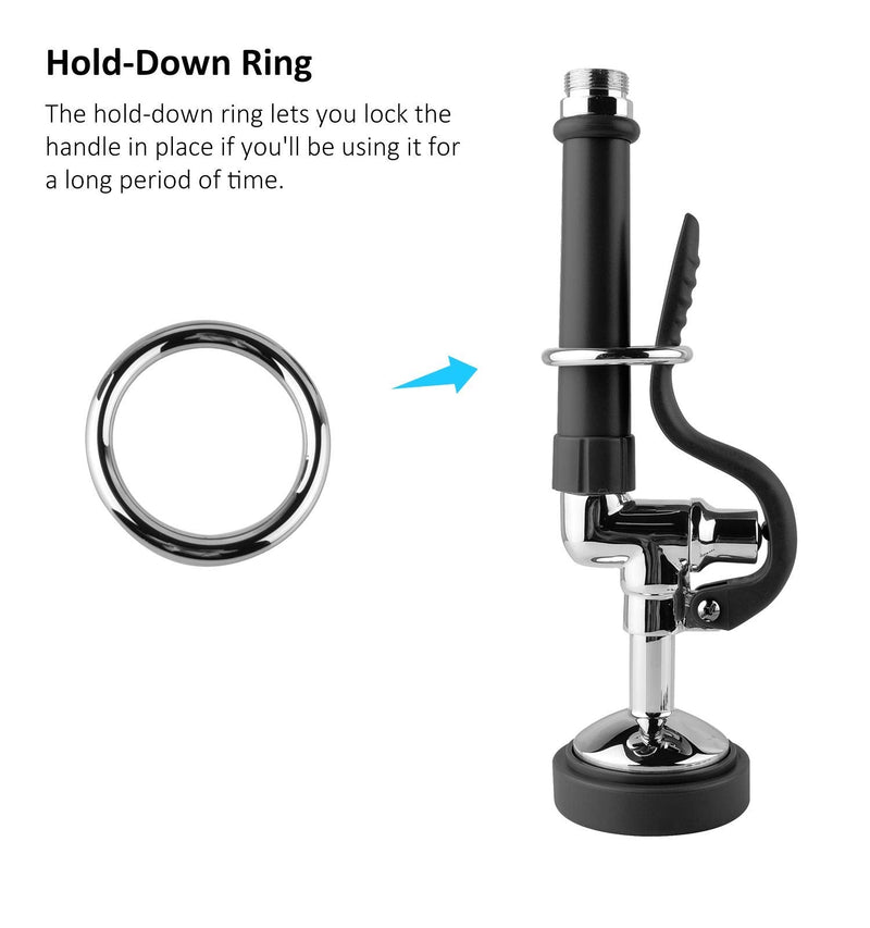 Pre Rinse Sprayer Commercial Sink Faucet Spray Valve Chrome Finished (Black) Black