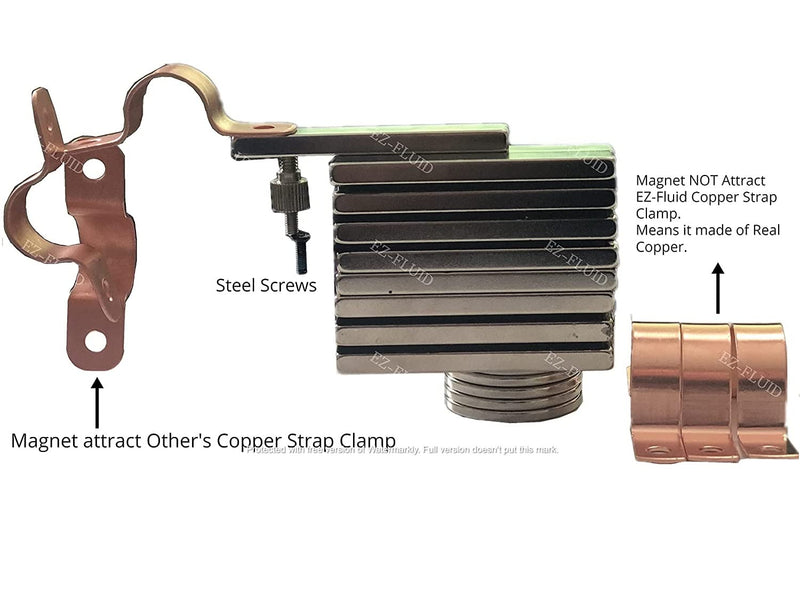 EZ-FLUID (10pcs) 1/2" Genuine Real Copper Pipe Strap Clamp Hanger with Two Holes,Plain Surface,Copper Clamps,Real Copper LF Pressure Copper Fitting for Residential,Commercial 10 1/2"