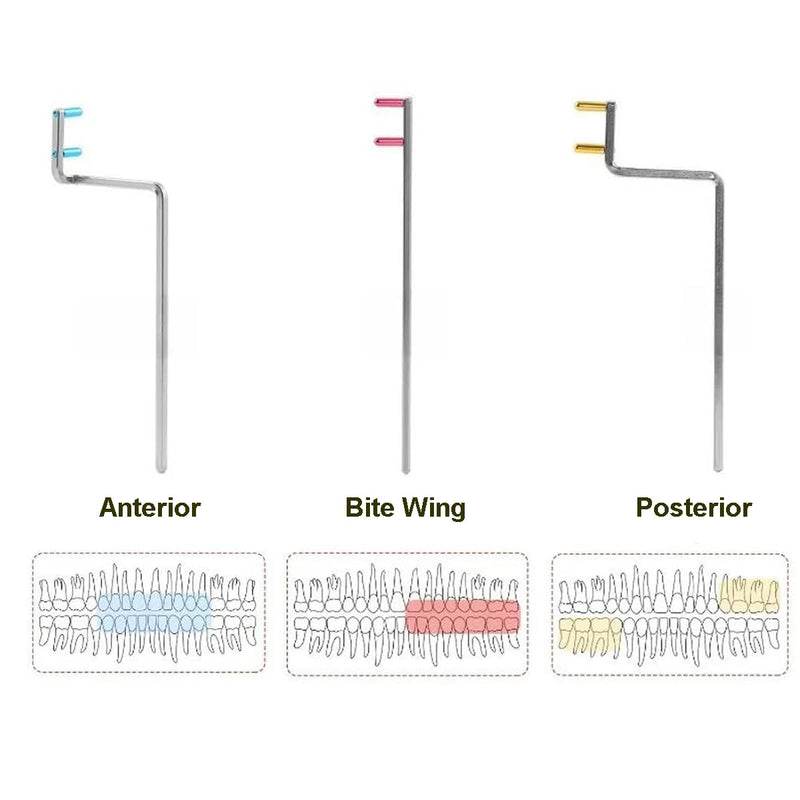 Dental X-Ray Positioning Indicator Arms XCP/BAI Compatible Metal Kit 5 Pcs | Anterior, Posterior ,Bitewing Style for Film PSP & Digital Sensors for Clinics and Medical Students Sensor metal bar