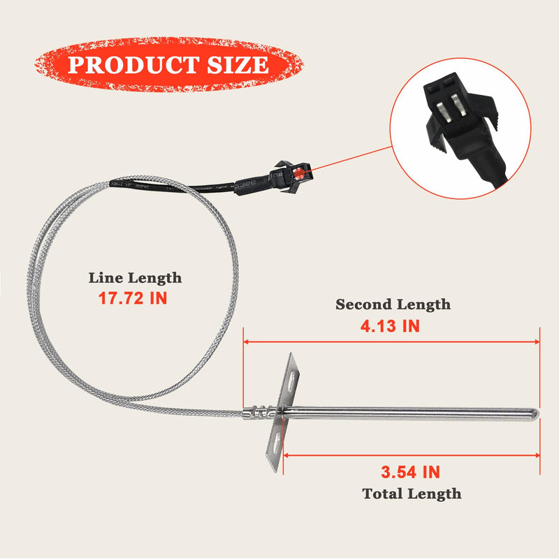 Replacement RTD Temperature Probe Sensor, Compatible with Pit Boss Pellet Grill PB1000XL-025-R00 V2 RTD Sensor Probe