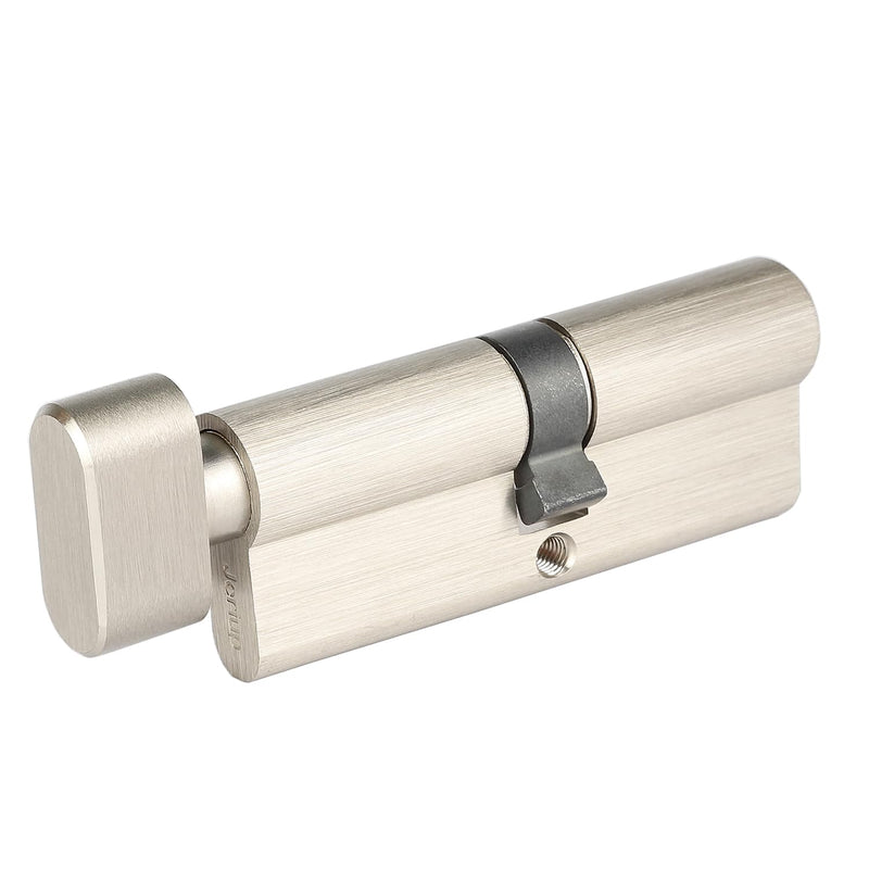 Group B 70mm(30/10/30) KEYED Alike (Multiple cylinders Sharing one Key) Copper Euro Profile Lock Cylinder with 3 Keys (dimple), Single Open, Satin Nickle, Anti-Rust, Corrosion Resistant