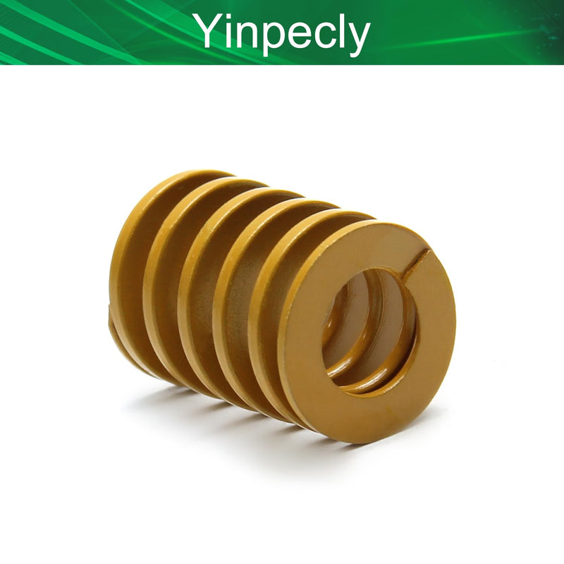 Yinpecly 3D Printer Die Spring 20mm OD 10mm ID 25mm Long Spiral Stamping Light Load Compression Mould Die Spring Yellow 1PC 20-10-25mm 1