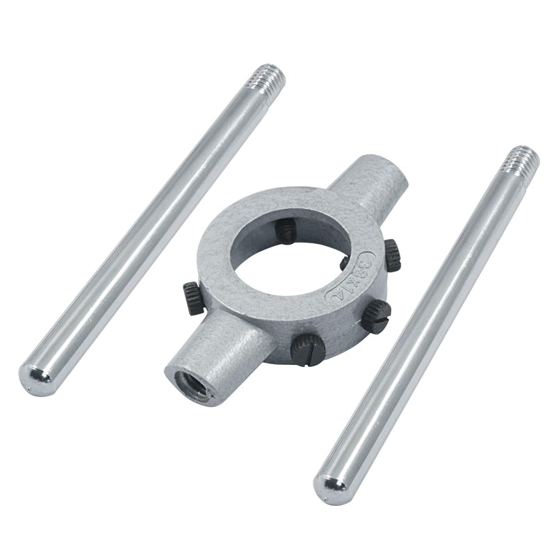 1-1/2 Inch (38mm) Die Stock Handle Wrench, M12-M14 Adjustable Die Wrench Handle Holder, Heavy Duty Round Die Holder M12-M14 / 14mm-38mm