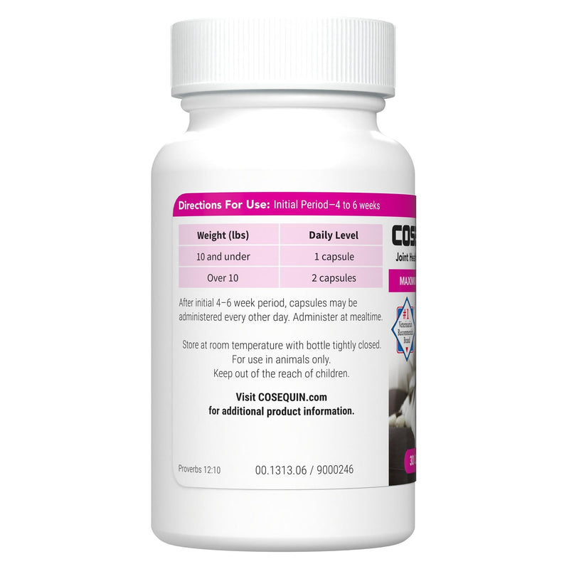 Nutramax Cosequin Joint Health Supplement for Cats - with Glucosamine and Chondroitin, 30 Capsules (Pack of 2) - PawsPlanet Australia