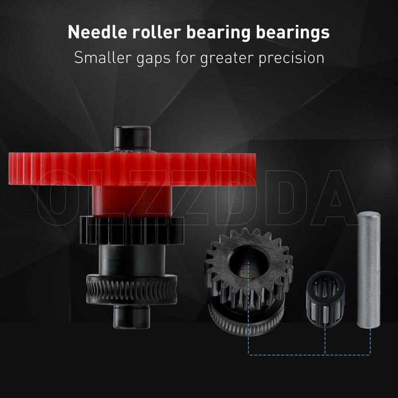 Hardened Steel Extruder Gear Kit for Neptune 4 Series, 3D Printer DLC Nano Coating Hardened Steel Extruder Dual Gear and POM Gear Kit for Elegoo Neptune 4/Pro/Plus/Max