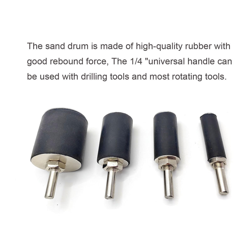 20 Packs Sanding Drum Kit and Sleeves Set for Drill or Drill Press,2”Long Sanding Drums and 1/4”Shank,60, 80,120 and 240 Grit