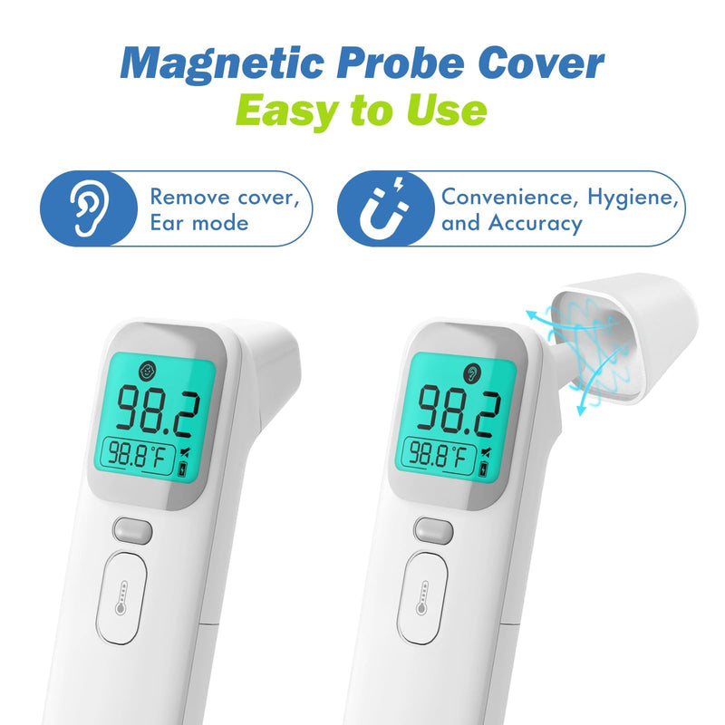 Elera Ear Thermometer for Kids, Baby Thermometer with Forehead and Ear Mode for Adults, Infant, Kids and Toddler, Touchless and 1 Second Reading with Fever Alarm and Mute Function, LCD
