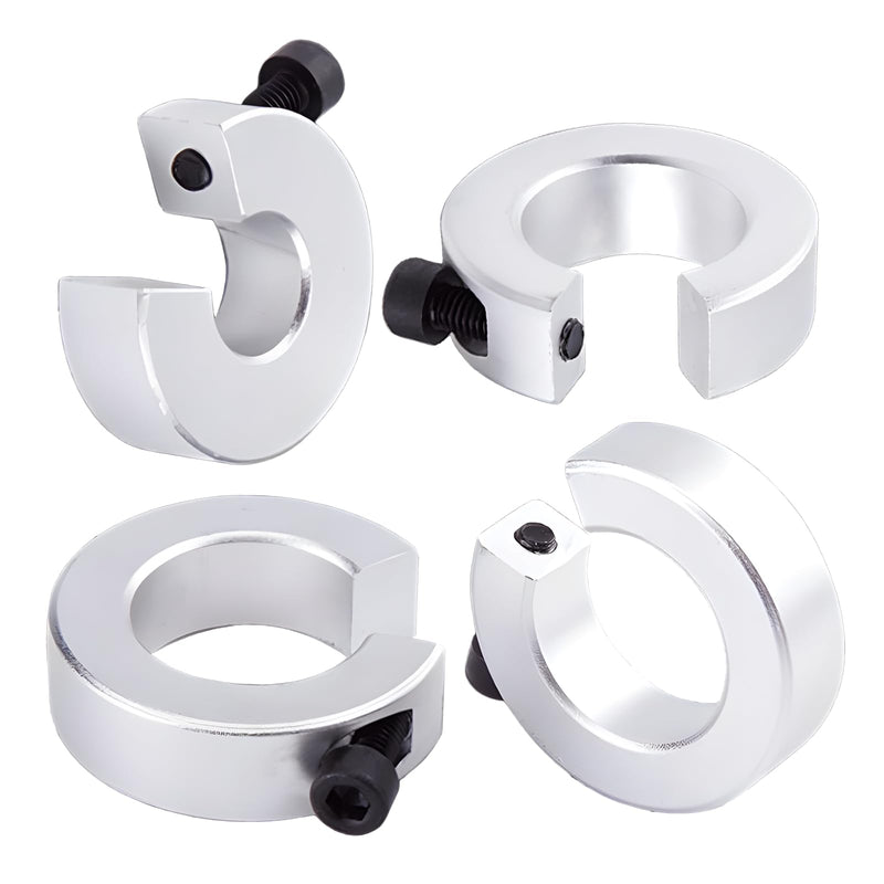 Hordion 4pcs SBR20 Linear Rail Shaft Stop Collars, Aluminum Alloy Shaft Limit Fixing Rings CNC Parts with Set Screw, Bore 20mm, OD 40mm, Thickness 12mm 20mm Bore Size 4pcs Ring Stopper