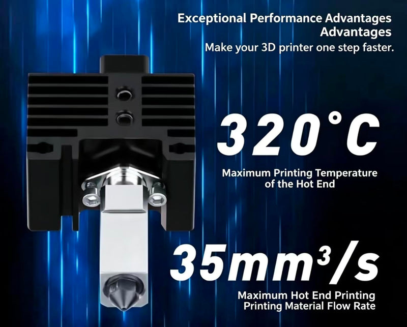 X1C Hotend Complete Kit Full Assembly 0.4mm Hardened Steel Nozzle, Ceramic Heater, Thermistor, Cooling Fan, Silicone Sleeve, Thermal Grease for Bamboo Lab X1 Carbon 3D Printer Extruder(X Series) X Series
