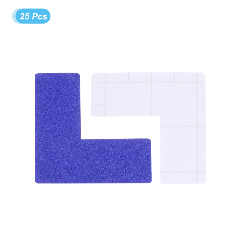 PATIKIL 5s Location Marking Corner 2x2x0.8 Inch 25 Pack L Shaped Floor Marker for Office Table Top, Desk, Warehouse Floor, Blue 2x2 Inch - NewNest Australia