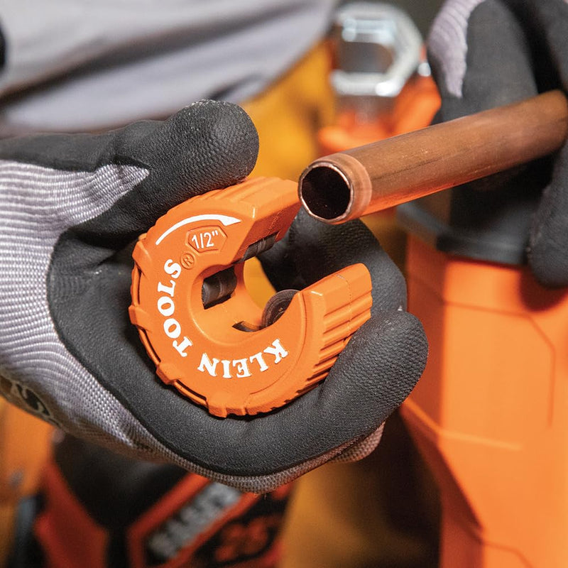 Klein Tools 50048 C-Style Copper Tubing Pipe Cutter Tool Set with 1/2, 3/4, and 1-Inch Cutters, MODbox Case, Ultra-Compact for Tight Spaces, 3-Piece