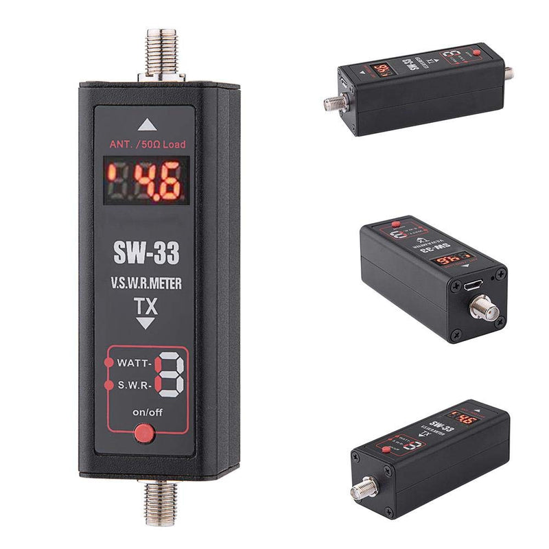 Handheld Power & SWR Meter,100W Mini Digital VHF UHF SMA Female Power & SWR Meter,Handheld walkietalkie Meter, Antenna SWR Meter,Radio RF Power Meter
