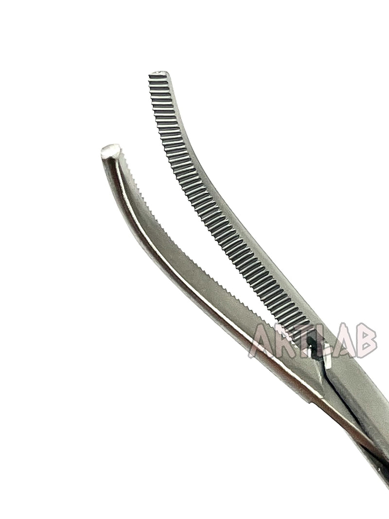 German Vinyl Grip Locking Straight & Curved Hemostat -Hemostat Forceps- Stainless Steel Locking Tweezer Clamps - Ideal Hemostats for Nurses, Fishing Forceps, Crafts and Hobby (Orange CVD 6.25") ORANGE CVD 6.25"