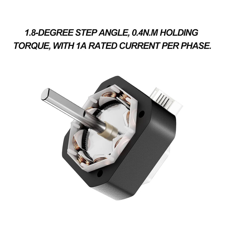 FDM 3D Printer Stepper Motor 42-34,2 Phases 1A 1.8 Degrees 0.4 N.M Stepper Motor 3D Printer Extruder, for Creality Ender-3 Series and CR-10 Series E-axis (42-34(2Pcs)) 42-34 2PS