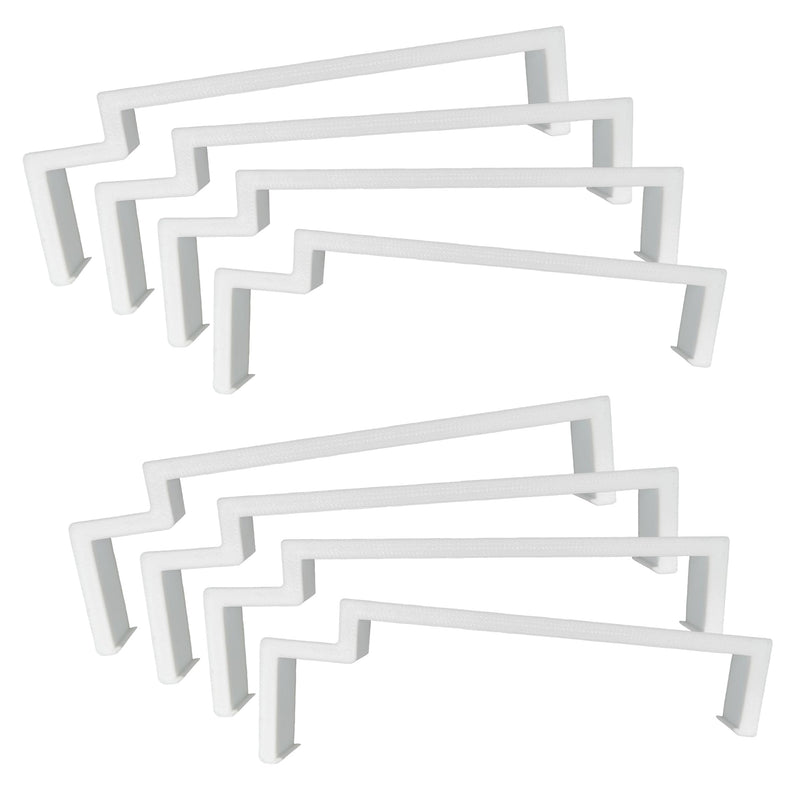 Updated 2 Sets Box Fan Filter Clips, Air Filter Holder Sealed No-Gap for 20 Inch Box Fan, Fits 20x20x1 Furnace Filter, Reusable Tool-Free Filter Kit, No Tape No Mess, White