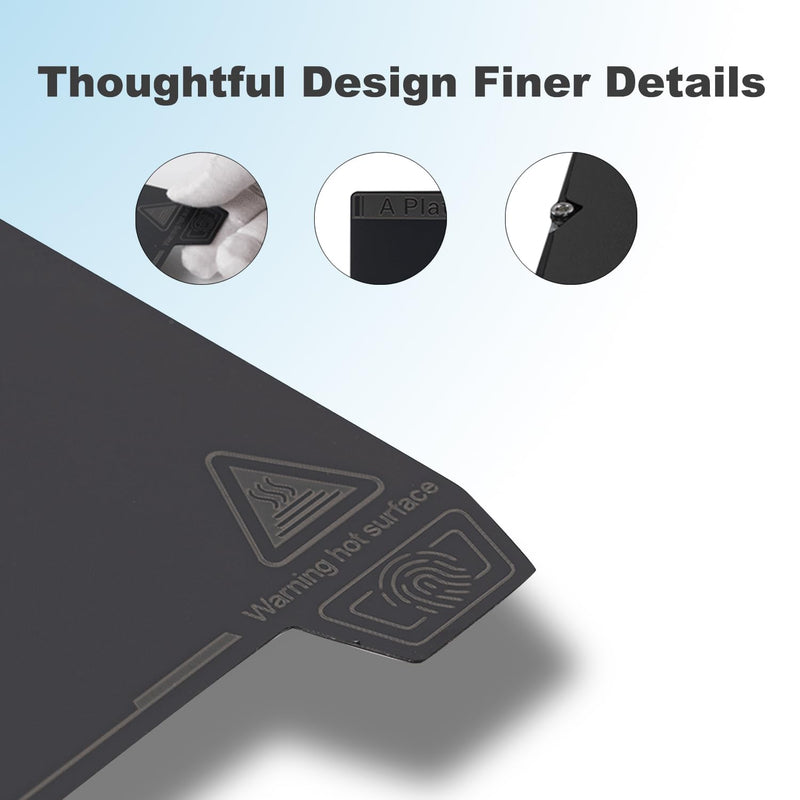 Creality K1C Smooth Build Plate PEI Sheet,235x235mm Flexible Spring Steel Plate Print Platform for Ender 3 S1/ Pro,Ender 3 Neo,Ender 3 V2 Neo,Ender 5 S1,Ender 3 V3 SE,Ender KE K1C,K1 Smooth+Soft plate