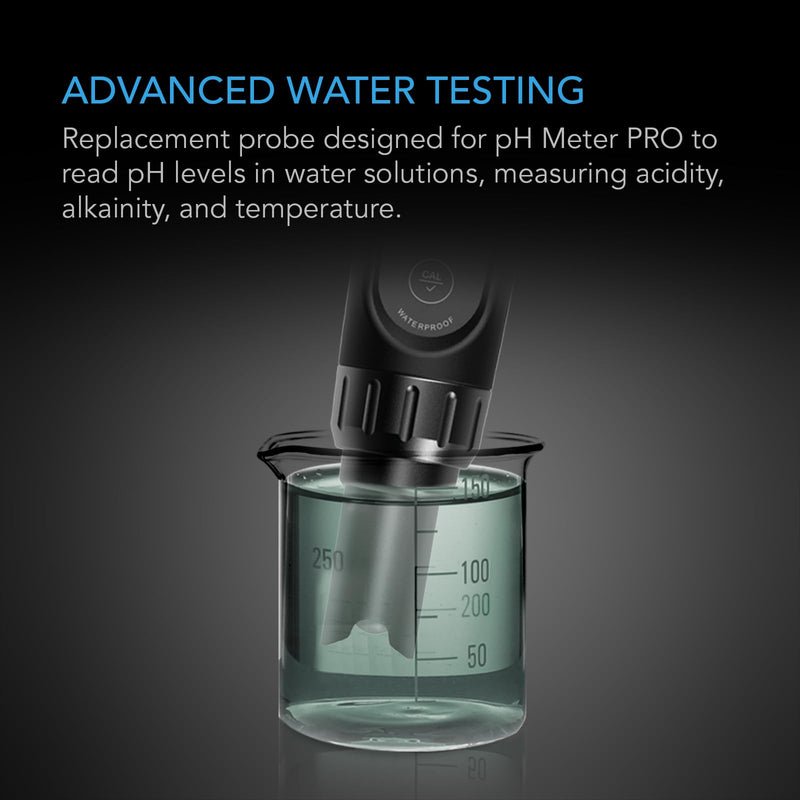 AC Infinity Replacement Probe for pH Meter PRO Kit, Measures Acidity, Alkalinity, and Temperature with ±0.01 pH Accuracy, for Water Hydroponics Plants, Gardening, Aquariums, Swimming Pools Replacement Probe PRO Kit