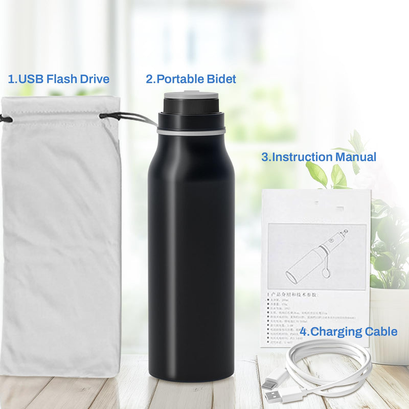 Portable Bidet for Travel with 3 Spray Settings, High Pressure Handheld Bidet, Rechargeable Electric Portable Bidet for Women & Men