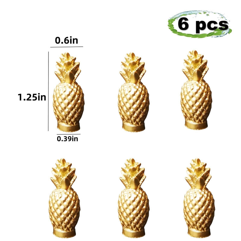 Pineapple Hinge Heads Decorative Topper Set of 6,Door Hinge Toppers for Home Decoration Door Hinge Toppers，Magnetic Hinge Head Toppers Cute Magnetic Hinge Heads Figurines