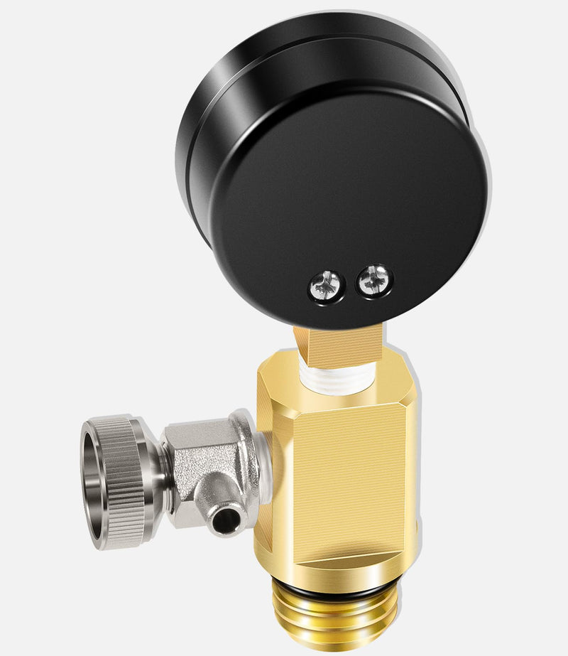 98209800 High Flow Manual Relief Valve/Air Relief Manual Valve Assembly with Pressure Gauge, Replacement for Pool and Spa Filter (RV40600 (98209800 Brass)) RV40600 (98209800 brass)