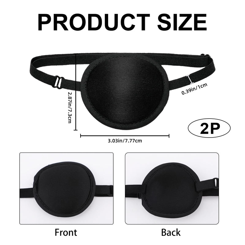 2 Pcs Eye Patch for Dogs, Adjustable Dog Eye Patch, Soft and Comfortable Eyes Patches, Used for Postoperative Eyes Injuries,Surgery Wounds and Missing Eye in Medium and Large Dogs and Cats