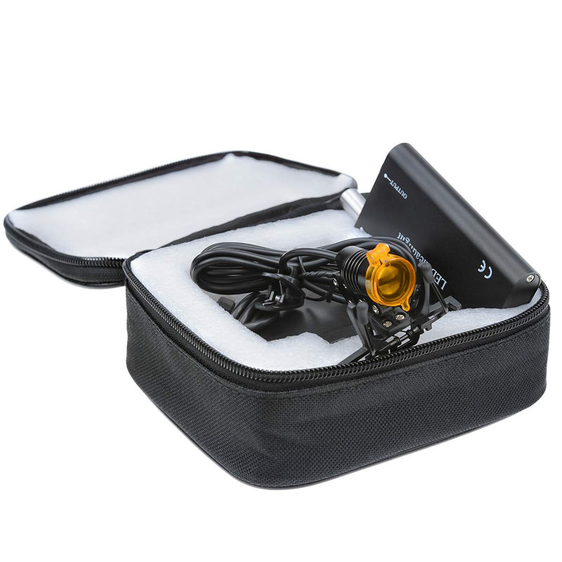 3W Portable Black Dental LED Headlight, Head Light, Headlamp With Filter for Dental Surgical Medical Binocular Loupe