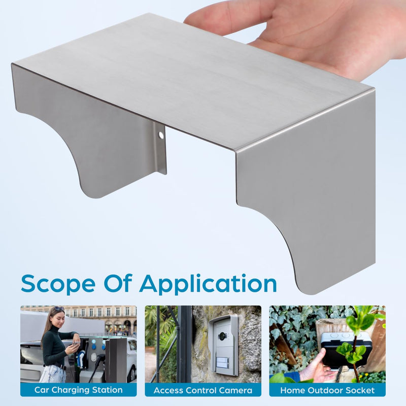 Homoyoyo Outlet Box Protection Cap Power Supply Outdoor Wireless Housing Cover Electrical Box Splash Proof Shell Rainproof Cover Plate Protector Socket Socket Electric Car Metal 7.86X4.72X4IN