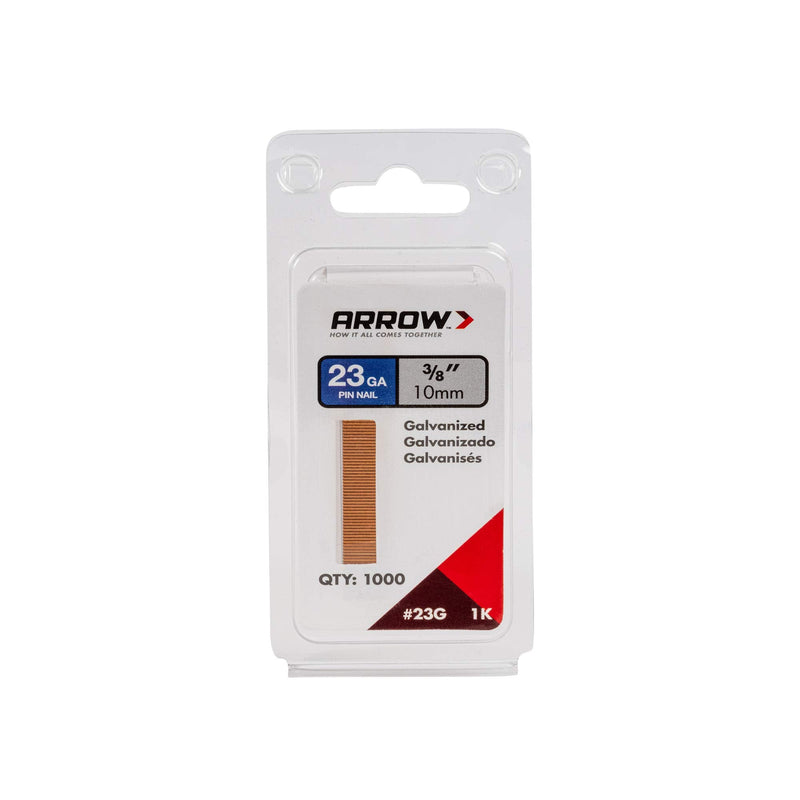 Arrow 23G10-1K Arrow 3/8-Inch Pin Nail, Grey, 1000 Count (Pack of 1)