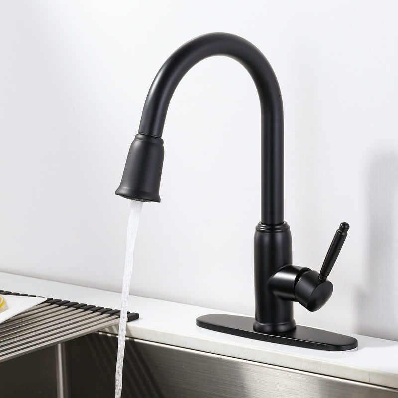 Faucet Plate, ALEASHA Kitchen Sink Cover Stainless Steel Plate Matte Black for 1 or 3 Hole Bathroom or Kitchen Sink Faucet 10 Inch Escutcheon Hole Covers