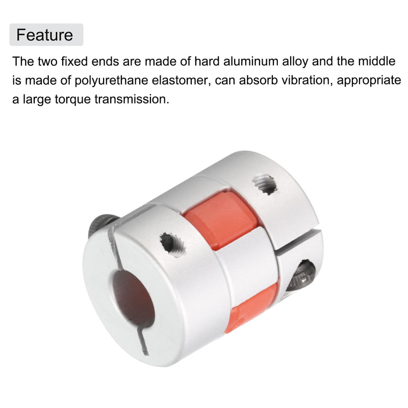 uxcell Aluminum Plum Shaft Coupling 8mm to 8mm Bore L25xD20 Flexible Coupler Joint for Machine and Servo Stepped Motor Pack of 1