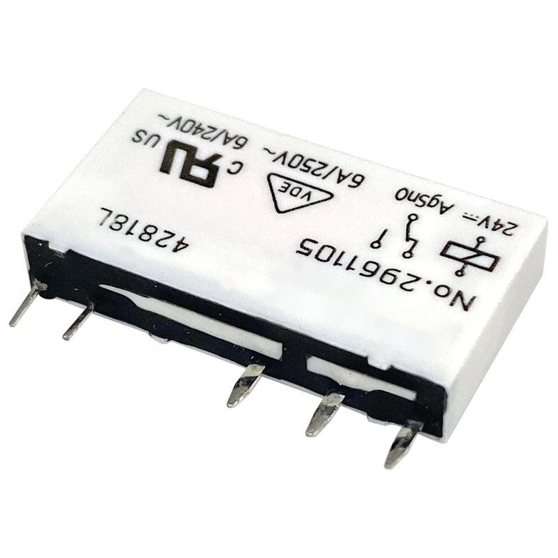 15-Pack NO.2961105 5-Pin Relay - 24VDC 6A SPDT Miniature Power Relay - DIN Rail Compatible for Industrial Panels & Phoenix Contact-Compatible Systems 15