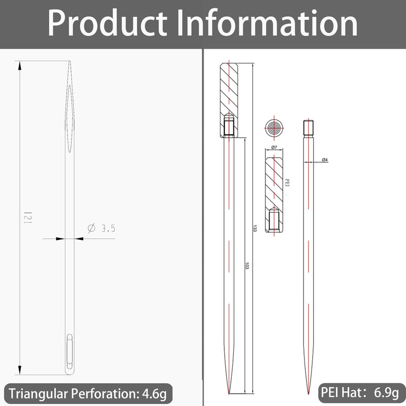 LULAOLIU Titanium Marlin Spike - Paracord Needle Tool & Knot Tying Tool for Rope Splicing - Ideal Boat Gifts for Men (1Pcs Triangular Perforation) 1Pcs Triangular Perforation