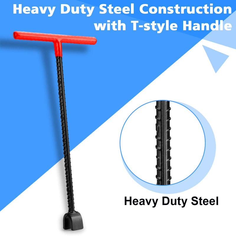 Eapele Water Meter Key 16 inch Enforced Steel T-Handle With 4-way Multi-Functional Universal Cross Key 16inch
