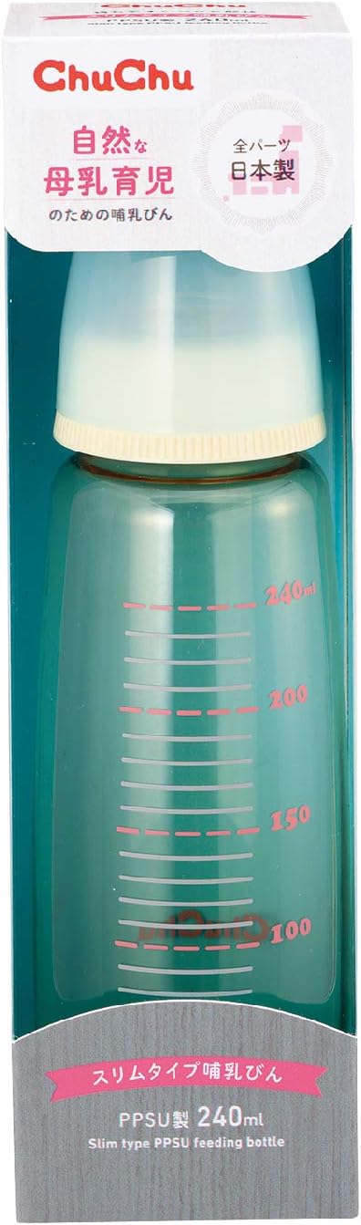 Tutu (Plastic PPSU, 8.5 fl oz (240 ml), Slim Type PPSU Bottle, 8.5 fl oz (240 ml) (No Need to Increase Nipple Size Up Until Age 0 to Weaning) 0 Months - PPSU, 8.5 fl oz (240 ml) ) - NewNest Australia