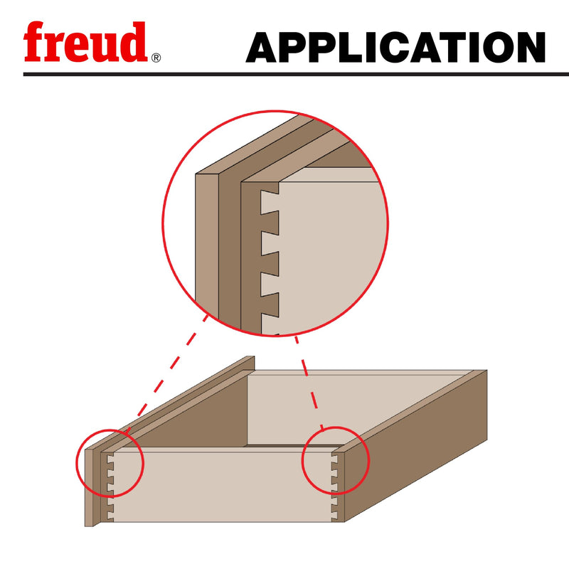 Freud 22-128: 3/4" (dia.) Dovetail Bit with 1/4" shank, 2-3/8" overall length