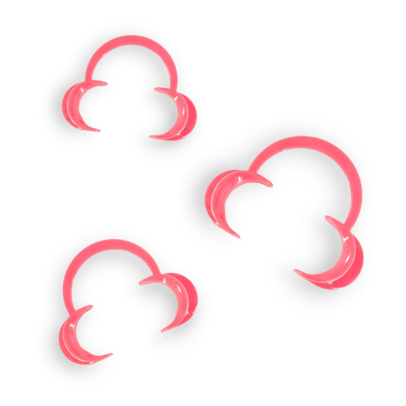 Cheek Retractor Mouth Opener C-Shaped | 3 Pack (Small Medium & Large) | Teeth Whitening Supplies | Tooth Gem Supplies | Cute Solid Pink Design