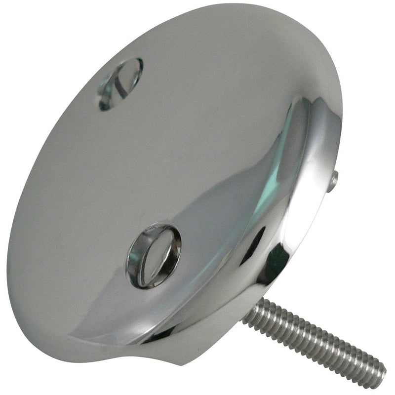 Plumb Pak K826-11PC Universal Bathtub Drain Two Hole Overflow Face Plate with Screws, Polished Chrome