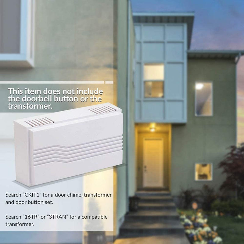 Newhouse Hardware CHM1 Door Bell Chime, White 2-note chime only