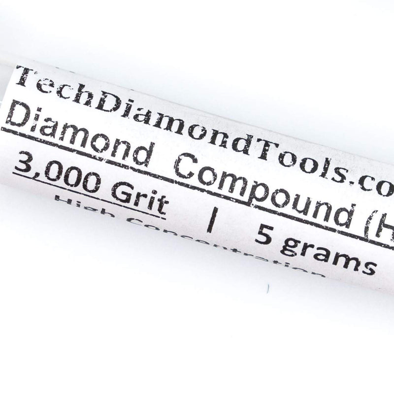 TechDiamondTools Diamond Polishing Compound Polishing Paste USA Made 3,000 Grit 3-6 Microns for Marble Glass Metal Rock Jewelry Resin Silver Chrome Gemstone with High Concentration of Diamond Powder 3,000 grit / 3 - 6 microns