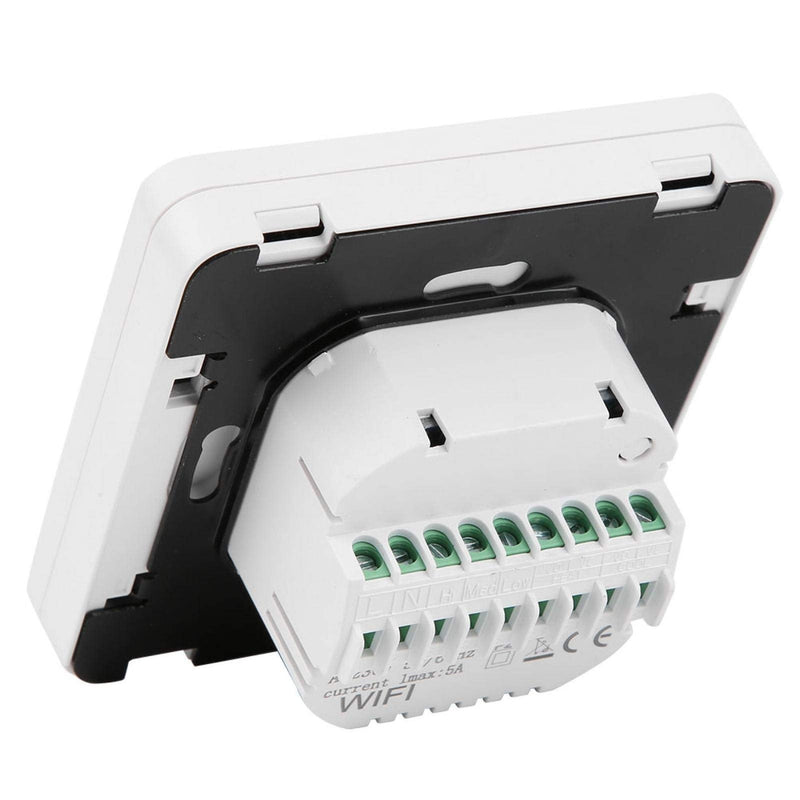 Digital Fan Coil Thermostat for Central AC - Smart Programmable Temperature Controller with LCD Display (5-35°C Range) - 4 Speed Modes, Universal for HVAC Systems (AC200-240V) General Type