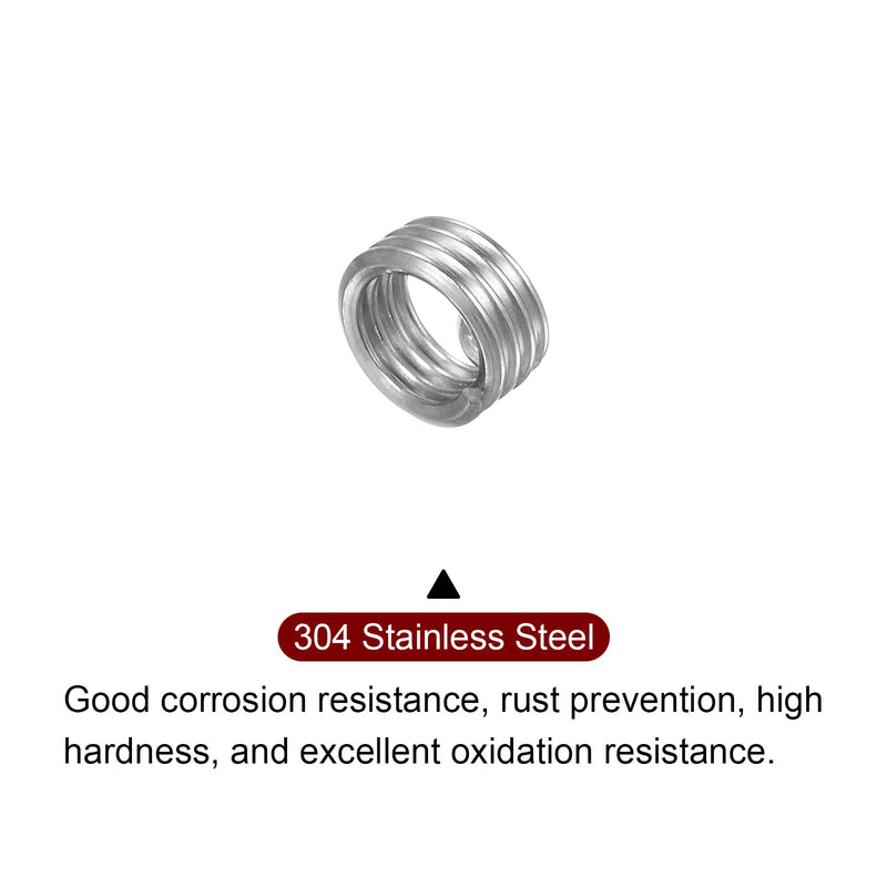 HARFINGTON 20pcs Wire Thread Inserts M4 x 0.7 1D 304 Stainless Steel Helical Coiled Wire Threaded Sleeve