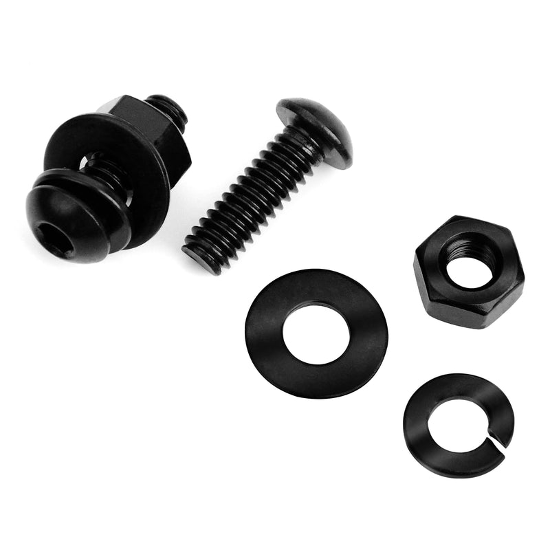 (20Sets) 1/4-20 Bolt x 3/4" Button Head Socket Cap Bolts Screws, Black Oxide 304 Stainless Steel Nuts and Bolts, 18-8 Allen Screws, Nuts and Bolts Assortment Kit, Fully Threaded Hex Spanner by Mywish (Black) 1/4-20" 3/4"