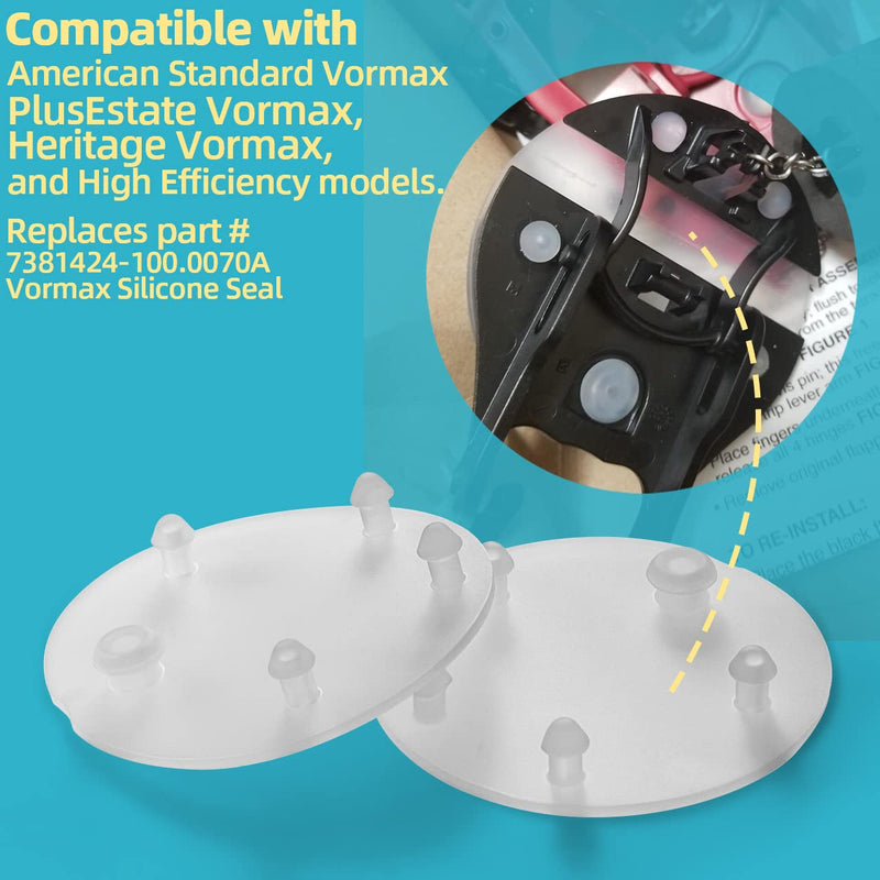 Replacement for Vormax Toilet Tank Silicone Flapper Seal Gasket 3'' - Fit for American Standard 7381424-100.0070A (2 Pack)