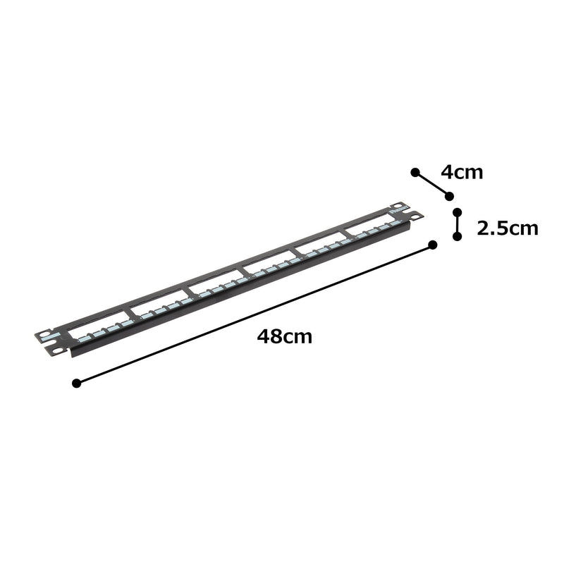 Panduit CP24BLY 24-Port Flat Patch Panel, Black