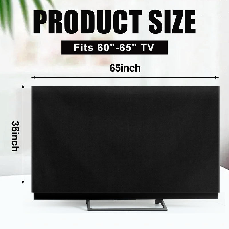 65''W x 36''H Polyester TV Cover for Moving Fits TV Screens up to 60"-65" Heavy Duty Flat Screen Protection During House Moving, Storing, or Home Renovation 65 Inch