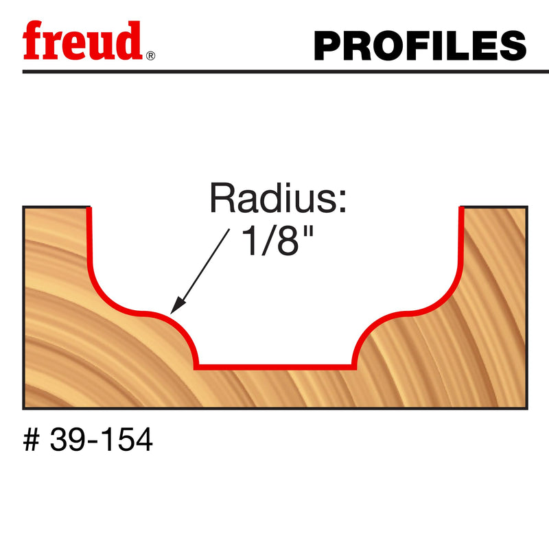 Freud 39-154: 1/8" Radius Ogee Groove Bit with 1/4" Shank