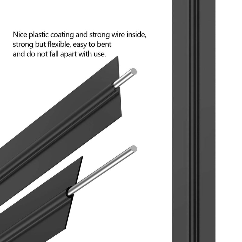 400 Pcs Twist Ties for Bags 5" Cable Ties Bag Twist Ties for Cord Twist Bread Ties Reusable Black Plastic Coated Ties Twist Ties Heavy Duty Bread Ties Wire Twist Ties for Household and Office Use 400 PCS